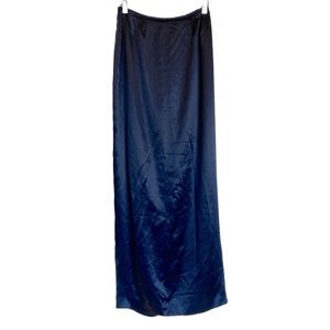 LINDA ALLARD ELLEN TRACY BLUE SILK MAXI SKIRT SIZE 6